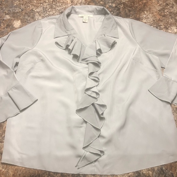 Roaman's Tops - Roaman’s Ruffle-Front Top